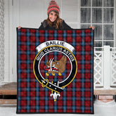Baillie of Polkemmet Red Tartan Crest Quilt