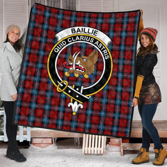 Baillie of Polkemmet Red Tartan Crest Quilt