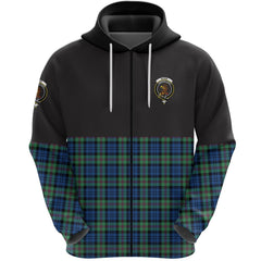 Baird Ancient Clan Half Of Tartan Zipper Hoodie