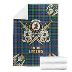 Baird Ancient Tartan Gold Courage Symbol Blanket