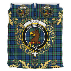Baird Ancient Tartan Crest Bedding Set - Golden Thistle Style