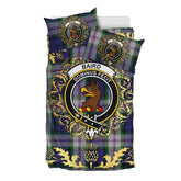 Baird Dress Tartan Crest Bedding Set - Golden Thistle Style