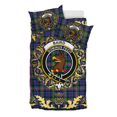 Baird Modern Tartan Crest Bedding Set - Golden Thistle Style