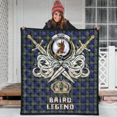 Baird Modern Tartan Crest Legend Gold Royal Premium Quilt