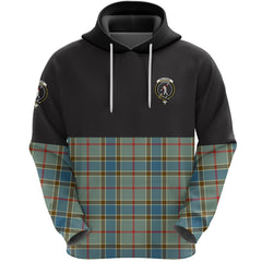 Balfour Blue Clan Half Of Tartan Hoodie