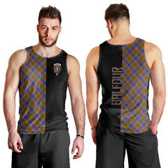 Balfour Modern Tartan Crest Men's Tank Top - Cross Style