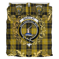 Barclay Dress Tartan Crest Bedding Set - Golden Thistle Style