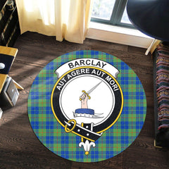 Barclay Hunting Ancient Tartan Crest Round Rug