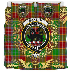 Baxter Modern Tartan Crest Bedding Set - Golden Thistle Style