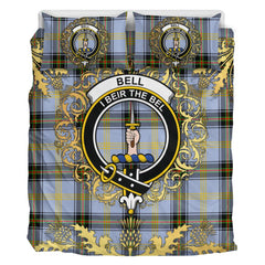 Bell Tartan Crest Bedding Set - Golden Thistle Style