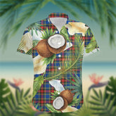 Bethune Tartan Hawaiian Shirt Hibiscus, Coconut, Parrot, Pineapple - Tropical Garden Shirt