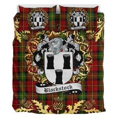 Blackstock Red Dress Tartan Crest Bedding Set - Golden Thistle Style