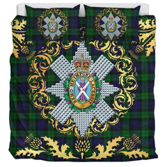 Blackwatch 01 Tartan Crest Bedding Set - Golden Thistle Style