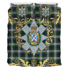 Blackwatch Dress (Symmetrical) Tartan Crest Bedding Set - Golden Thistle Style