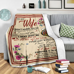 Scots Print Blanket - Pollock Tartan Crest Blanket To My Wife Style, Gift From Scottish Husband