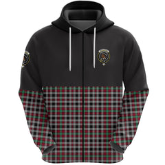 Borthwick Ancient Clan Half Of Tartan Zipper Hoodie