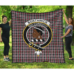 Borthwick Ancient Tartan Crest Quilt