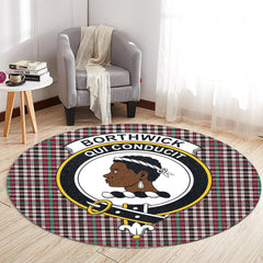Borthwick Dress Ancient Tartan Crest Round Rug