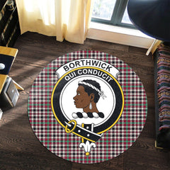 Borthwick Dress Ancient Tartan Crest Round Rug