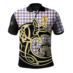 Boswell Modern Tartan Polo Shirt Viking Wolf