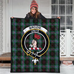 Brodie Hunting Tartan Crest Quilt