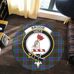 Brodie Hunting Modern Tartan Crest Round Rug