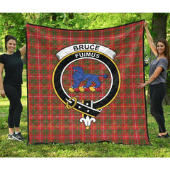 Bruce Modern Tartan Crest Tartan Quilt