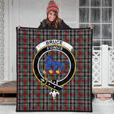 Bruce of Kinnaird Tartan Crest Tartan Quilt