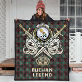 Buchan Ancient Tartan Crest Legend Gold Royal Premium Quilt