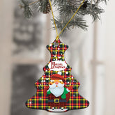 Buchanan Modern Tartan Christmas Ceramic Ornament - Santa Style