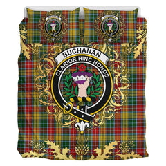 Buchanan 02 Tartan Crest Bedding Set - Golden Thistle Style