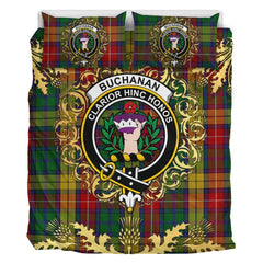 Buchanan 03 Tartan Crest Bedding Set - Golden Thistle Style