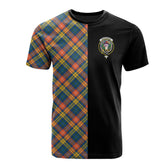 Buchanan Ancient Tartan T-Shirt Half of Me - Cross Style