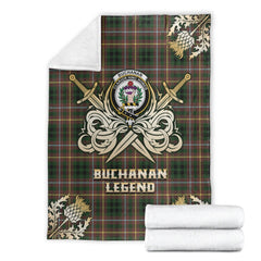 Buchanan Hunting Tartan Gold Courage Symbol Blanket