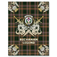 Buchanan Hunting Tartan Gold Courage Symbol Blanket