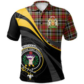 Buchanan Old Dress Tartan Polo Shirt - Royal Coat Of Arms Style