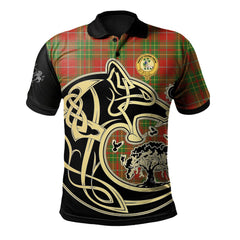 Burnett Ancient Tartan Polo Shirt Viking Wolf