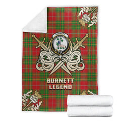Burnett Ancient Tartan Gold Courage Symbol Blanket
