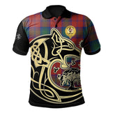 Byres Tartan Polo Shirt Viking Wolf