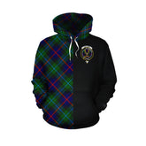 Calder Modern Tartan Hoodie Half of Me - Cross Style