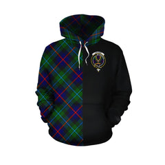 Calder Modern Tartan Hoodie Half of Me - Cross Style