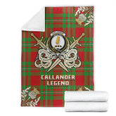 Callander Modern Tartan Gold Courage Symbol Blanket