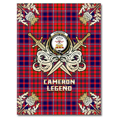 Cameron of Lochiel Modern Tartan Gold Courage Symbol Blanket