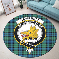 Campbell Ancient 01 Tartan Crest Round Rug