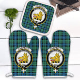 Campbell Ancient 01 Tartan Crest Oven Mitt And Pot Holder (2 Oven Mitts + 1 Pot Holder)