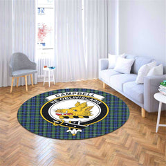 Campbell Argyll Ancient Tartan Crest Round Rug