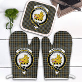 Campbell Argyll Weathered Tartan Crest Oven Mitt And Pot Holder (2 Oven Mitts + 1 Pot Holder)