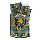 Campbell Dress 02 Tartan Crest Bedding Set - Golden Thistle Style