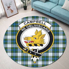 Campbell Dress Tartan Crest Round Rug