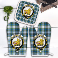 Campbell Dress Ancient Tartan Crest Oven Mitt And Pot Holder (2 Oven Mitts + 1 Pot Holder)